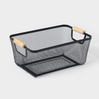 Корзинка универсальная прямоугольная "Миди", 32х20,5х14 см, цвет черный Корзинка универсальная прямоугольная "Миди", 32х20,5х14 см, цвет черный