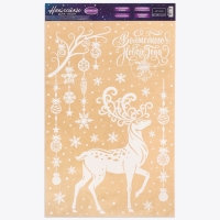 Наклейки новогодние для окон &laquo;Волшебного Нового года&raquo;, многоразовые, 33 х 50 см, Новый год