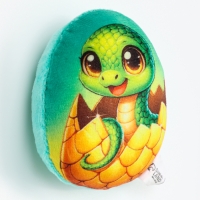 Магнит новогодний мягкий &laquo;Змея в яйце&raquo;, золотая