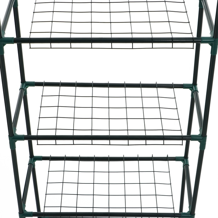 Парник-стеллаж 4 полки (сетка) 46*24*105 см, пвх пленка, мет. труба d-12 мм