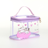 Косметичка на молнии, цвет сиреневый Косметичка на молнии, цвет сиреневый