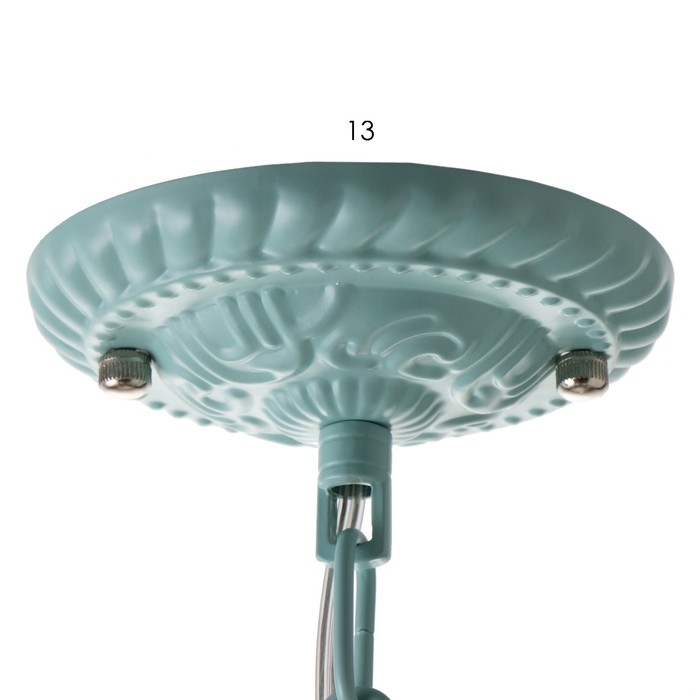 Люстра Люстра "Лукреция" 6хЕ27 40Вт зелено-белый 77х77х37-72 см BayerLux