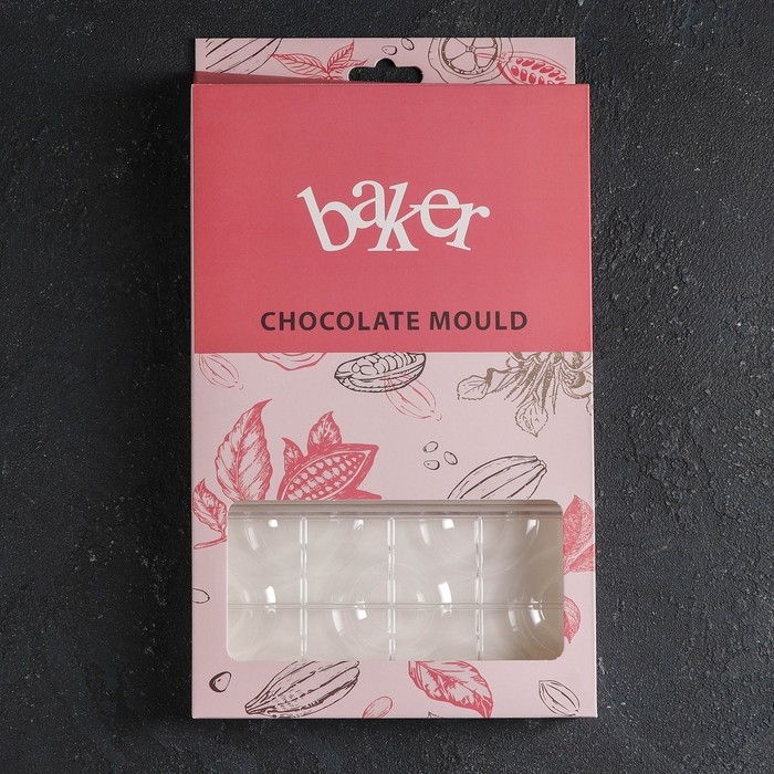 Форма для шоколада KONFINETTA «Плитка с колечками», 27,5×17,5×2,5 см, 3 ячейки 15,3×7,5х0,8 см, цвет прозрачный Форма для шоколада KONFINETTA «Плитка с колечками», 27,5×17,5×2,5 см, 3 ячейки 15,3×7,5х0,8 см, цвет прозрачный