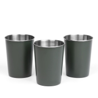 Набор кемпинговых стаканов "Мастер К.", 320 мл, 3 шт, зелёный Набор кемпинговых стаканов "Мастер К.", 320 мл, 3 шт, зелёный