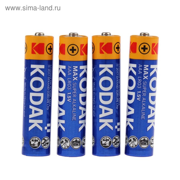 Батарейка алкалиновая Kodak Max, AAA, LR03-24BOX, 1.5В, бокс, 24 шт. Батарейка алкалиновая Kodak Max, AAA, LR03-24BOX, 1.5В, бокс, 24 шт.