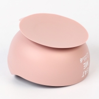 Тарелка детская на присоске, ложка, M&B, пыльная роза Тарелка детская на присоске, ложка, M&B, пыльная роза