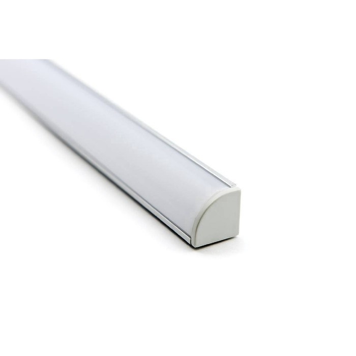 Угловой профиль SWG для светодиодной ленты, 2 м, 16 &times; 16 мм, матовый рассеиватель, 2 заглушки