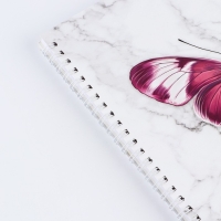 Скетчбук на гребне &laquo;Бабочка&raquo;, 20х20см, 40 листов