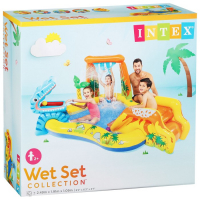 Игровой центр &laquo;Динозавр&raquo;, с распылителем, 249 х 191 х 109 см, от 2 лет, 57444NP INTEX