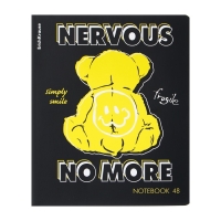 Тетрадь 48 листов в клетку, ErichKrause Low Battery, обложка мелованный картон, матовая ламинация, УФ-лак, блок офсет 100% белизна, МИКС