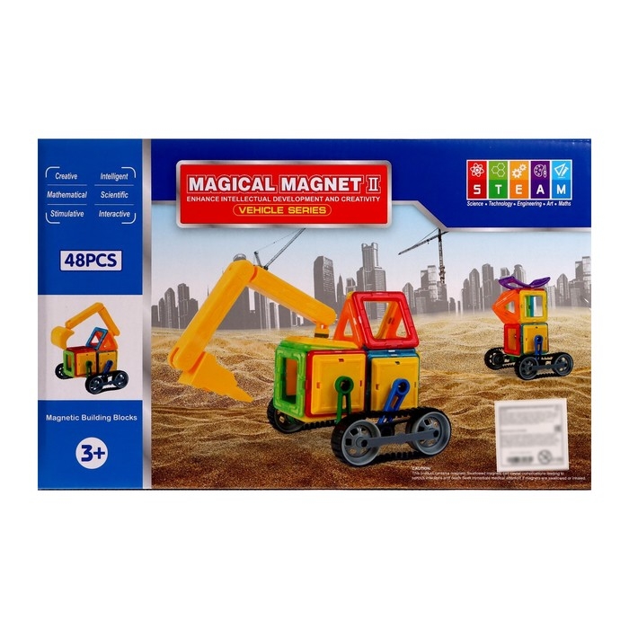 Конструктор магнитный &laquo;Магический магнит&raquo;, 48 деталей