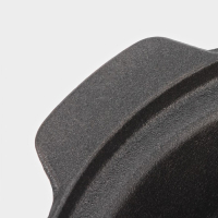 Жаровня чугунная &laquo;Биргер&raquo;, 1,5 л, d=24 см, стеклянная крышка, цвет чёрный