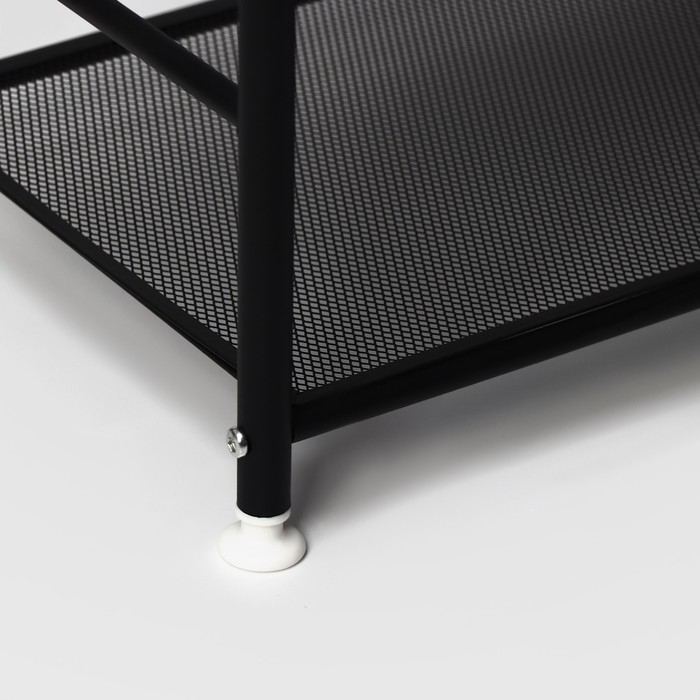 Обувница металлическая LaDо́m, 4 яруса, 60&times;27&times;64 см, цвет чёрный