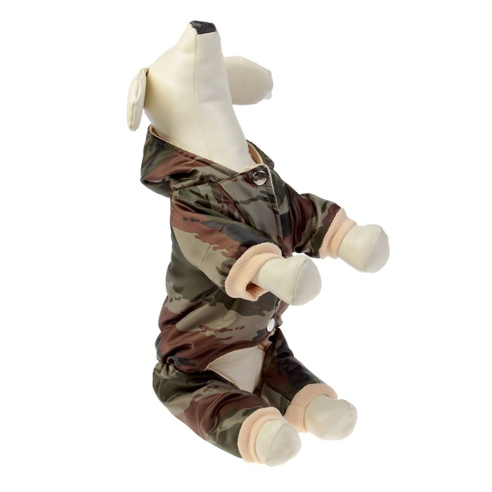Комбинезон зимний для животных &laquo;Камуфляж&raquo;, 2XL (ДС 34, ОШ 34-36, ОГ 44 см), микс
