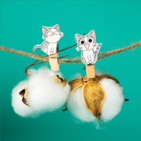 Набор для фото и декора &laquo;Котята&raquo;, в наборе прищепки 10 шт., верёвка 100 см