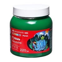 Гуашь в банке 220 мл, ЗХК "Цветик" зелёная тёмная (3023710) Гуашь в банке 220 мл, ЗХК "Цветик" зелёная тёмная (3023710)