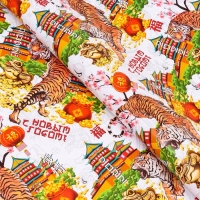 Новый год. Бумага упаковочная новогодняя глянцевая "Китайский новый год", 70 х 100 см. Новый год. Бумага упаковочная новогодняя глянцевая "Китайский новый год", 70 х 100 см.