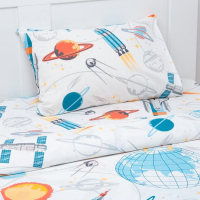 Постельное бельё Этель 1,5 сп «Ракеты», 143х215 см, 150х214 см, 50х70 см -1 шт, 100% хлопок, бязь Постельное бельё Этель 1,5 сп «Ракеты», 143х215 см, 150х214 см, 50х70 см -1 шт, 100% хлопок, бязь