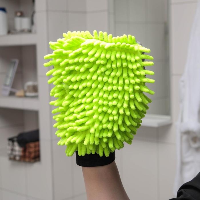 Варежка для деликатной уборки Raccoon, 22&times;15 см, 47 гр, микрофибра букли двухсторонняя