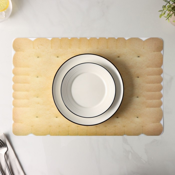 Салфетка сервировочная на стол Доляна «Крекер», 43×28 см, цвет песочный Салфетка сервировочная на стол Доляна «Крекер», 43×28 см, цвет песочный