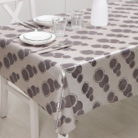 Клеёнка на стол на тканевой основе &laquo;Пузыри&raquo;, рулон 20 метров, ширина 137 см, толщина 0,22 мм, цвет серебряный