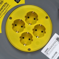 Удлинитель на катушке Luazon Lighting ECO, 4 розетки, 20 м, 10 А, ПВС 3х0.75 мм2, с з/к,IP20 Удлинитель на катушке Luazon Lighting ECO, 4 розетки, 20 м, 10 А, ПВС 3х0.75 мм2, с з/к,IP20