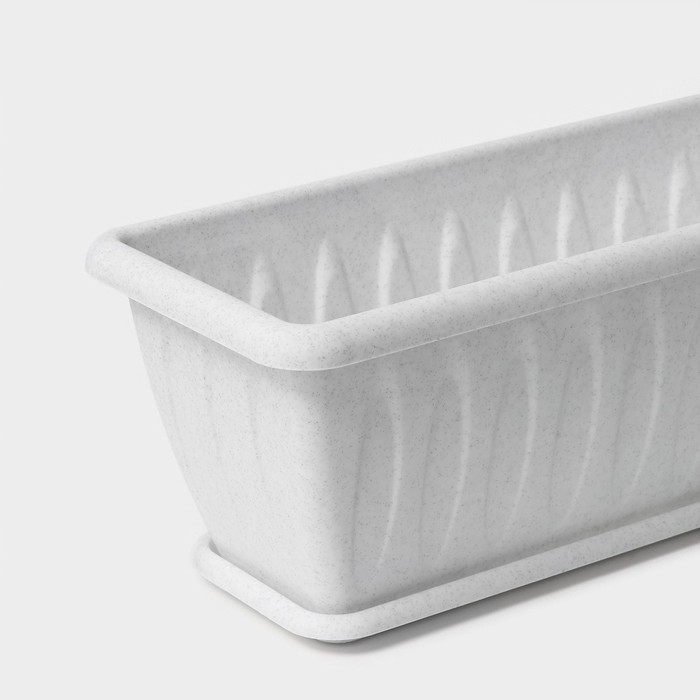 Ящик балконный для цветов «Фелиция», 40 см, цвет мраморный Ящик балконный для цветов «Фелиция», 40 см, цвет мраморный