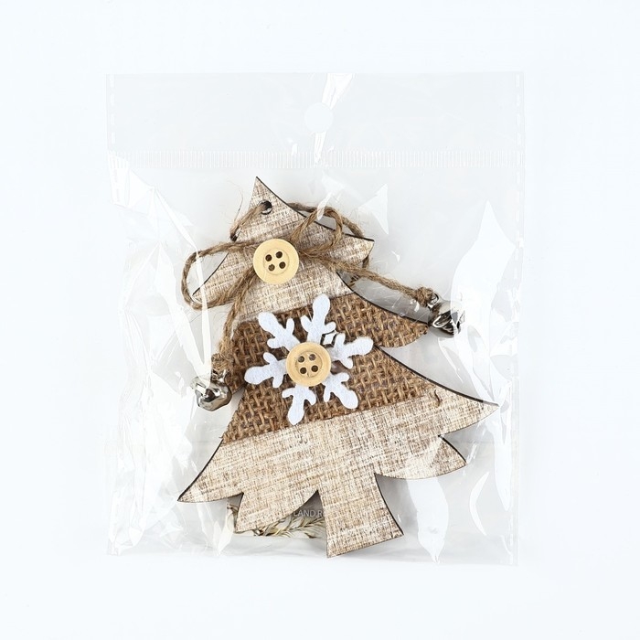 Ёлочная игрушка новогодняя &laquo;Ель&raquo;, на Новый год, дерево, 9х10 см