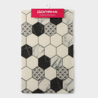 Коврик придверный грязезащитный Доляна &laquo;Мрамор&raquo;, вырезной, 50&times;80 см, цвет серый