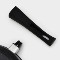 Сковорода Доляна &laquo;Элит&raquo;, d=28 см, пластиковая ручка, стеклянная крышка, антипригарное покрытие