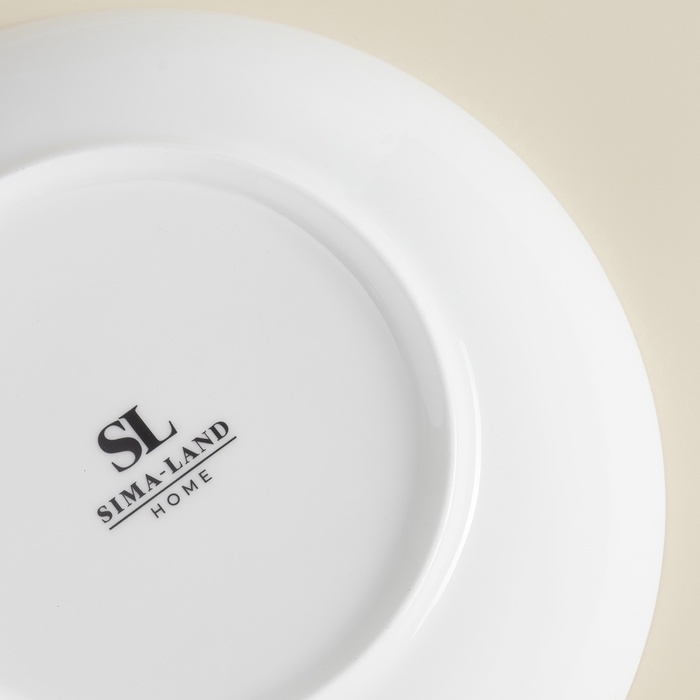 Тарелки глубокие SL Home &laquo;Каскарон&raquo;, 700 мл, d=20 см, набор 2 шт, костяной фарфор, белые