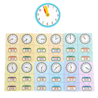 Игровой и обучающий набор «Изучаем время», пазлы, книга, часы, наклейки Игровой и обучающий набор «Изучаем время», пазлы, книга, часы, наклейки