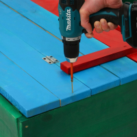 Песочница деревянная, с крышкой, 130 × 130 × 52 см, сосна, крашеная Песочница деревянная, с крышкой, 130 × 130 × 52 см, сосна, крашеная