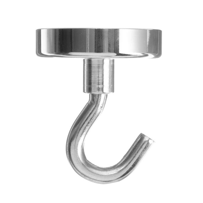 Магнит неодимовый Cartage с крючком для авто, d 48 мм, сцепление 37 кг Магнит неодимовый Cartage с крючком для авто, d 48 мм, сцепление 37 кг