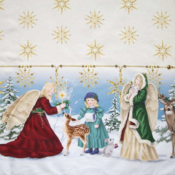 Набор столовый "Christmas time" скатерть 150х180см +/-3см с ГМВО, салф.40х40см-8шт, хл100%