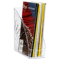 Лоток для бумаг вертикальный СТАММ "Тропик", прозрачный, ширина 110мм Лоток для бумаг вертикальный СТАММ "Тропик", прозрачный, ширина 110мм