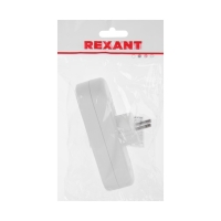 Тройник электрический REXANT, 6-10 А, без з/к, линейный, белый Тройник электрический REXANT, 6-10 А, без з/к, линейный, белый