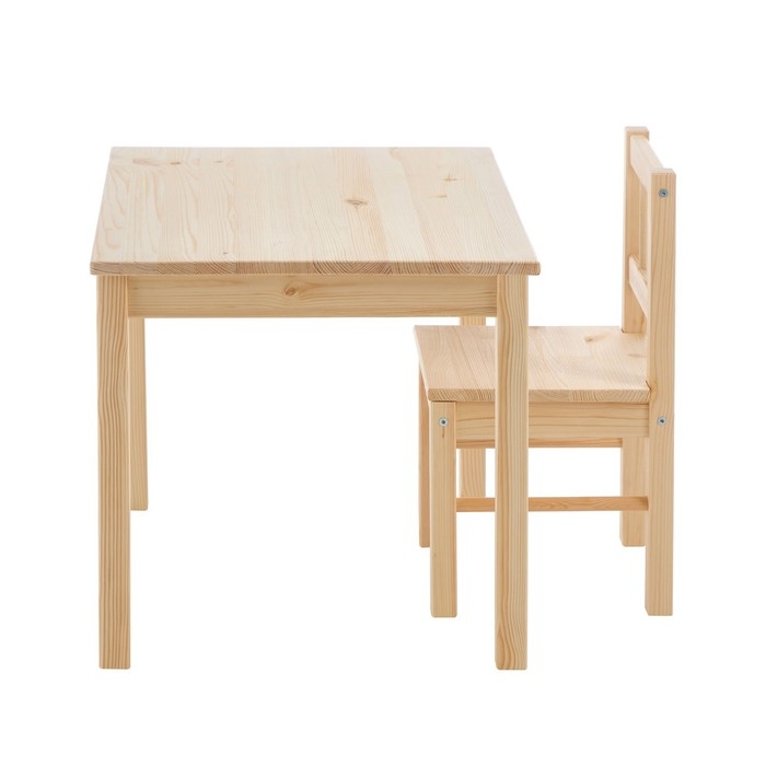 Стол и стул набор SVALA, Массив сосны
