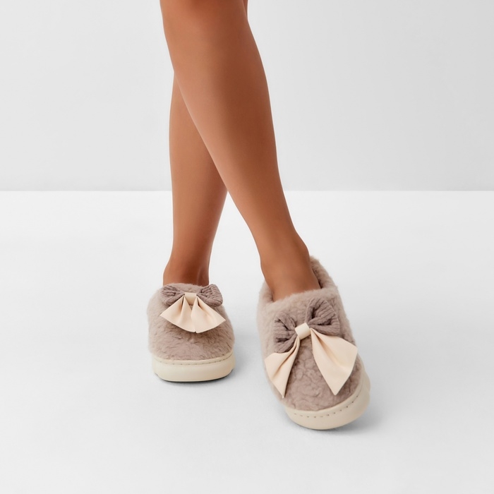 Тапочки женские, размер 40-41, цвет коричневый Тапочки женские, размер 40-41, цвет коричневый