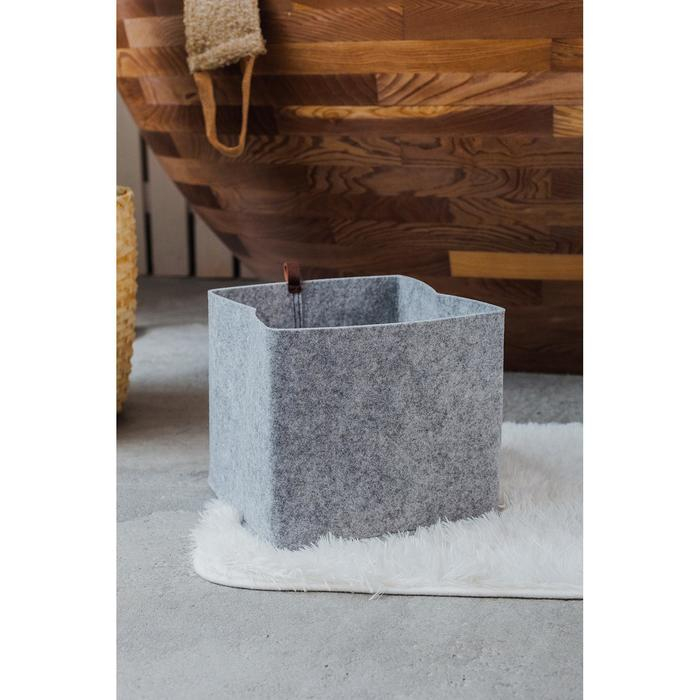 Корзина для хранения Eva Elegance, 28&times;28&times;24 см, цвет серый