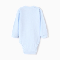 Боди детское с длинным рукавом, цвет голубой, рост 80