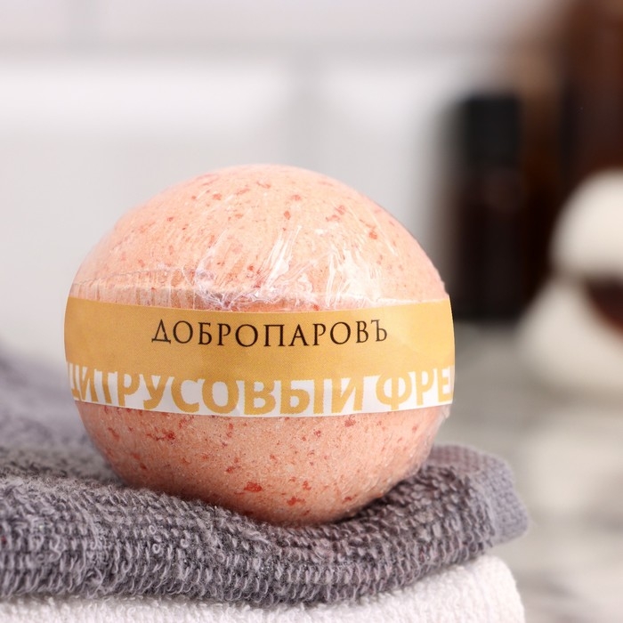 Бомбочка для ванны с морской солью Бомбочка для ванны с морской солью "Цитрусовый ФРЕШ" 110 г Добропаровъ