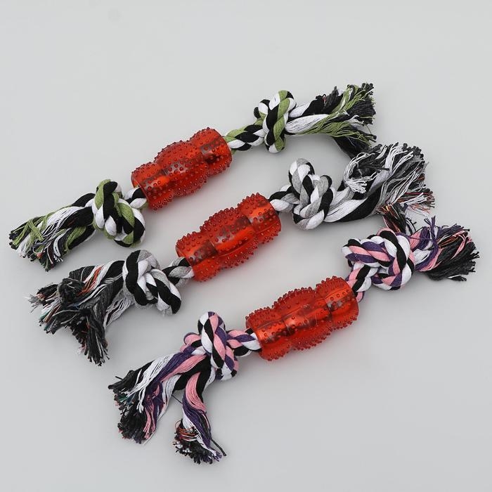 Игрушка тренировочная канатная Игрушка тренировочная канатная "Леденец", микс цветов