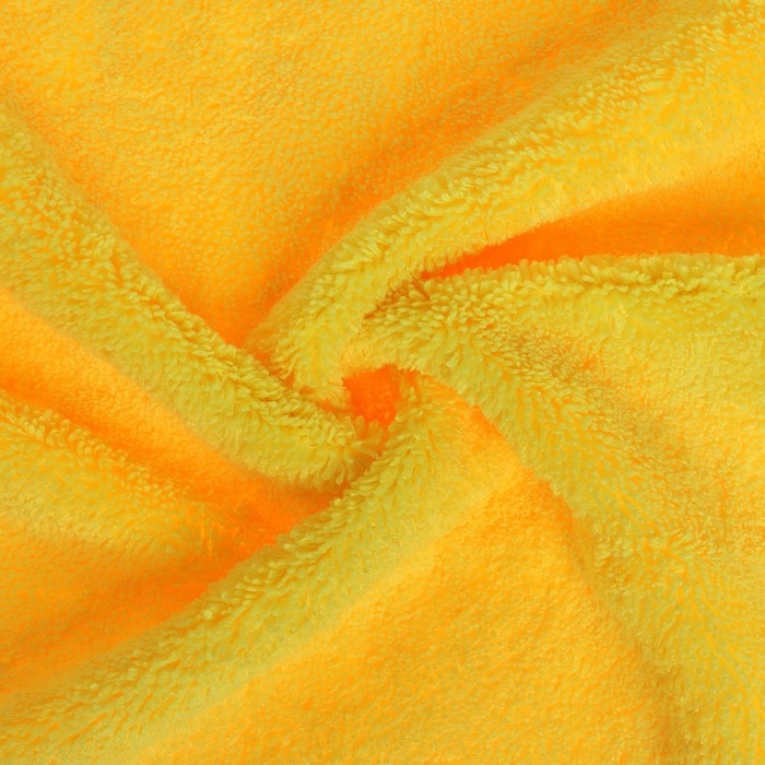 Салфетка из мягкой микрофибры пушистая, полирующая, 40 х 40 см, 400 г/м2, желтая