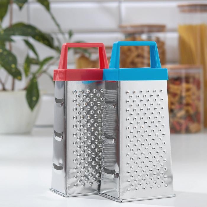 Тёрка четырёхгранная Доляна &laquo;Классика&raquo;, 20 см, цвет МИКС