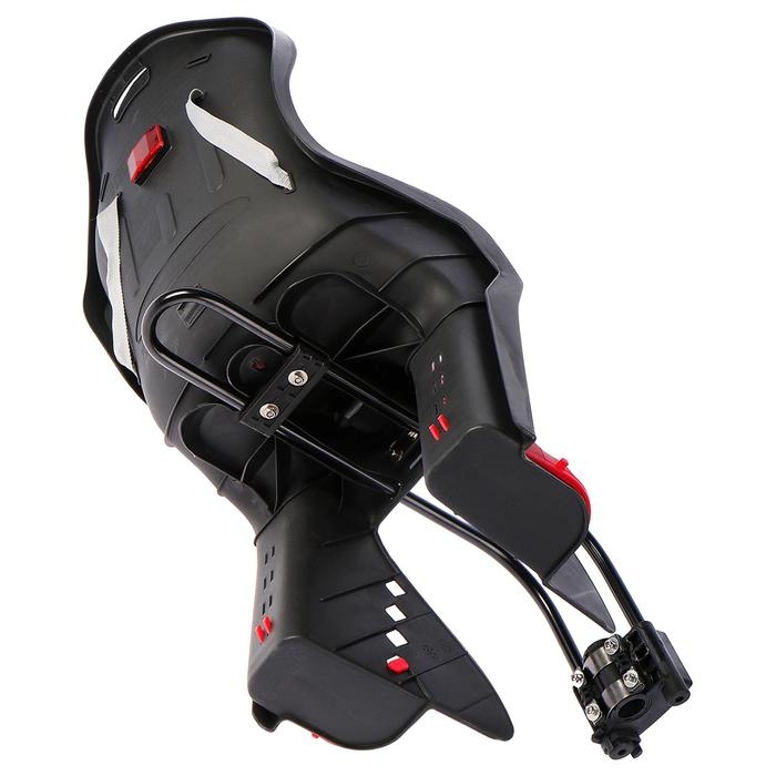 Велокресло заднее BQ-9-1 с ручкой, крепление на раму, цвет чёрный