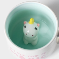 Кружка керамическая &laquo;Сюрприз. Единорог&raquo;, 350 мл, цвет белый