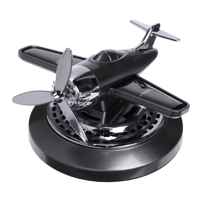 Аксессуар на панель с ароматизатором, самолет, чёрный хром, пластик Аксессуар на панель с ароматизатором, самолет, чёрный хром, пластик