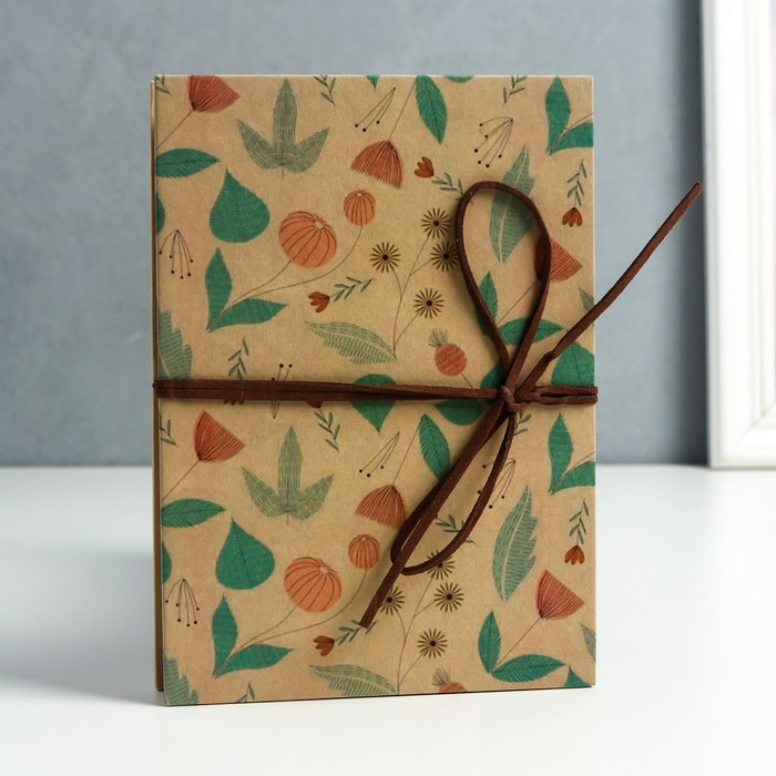 Фотоальбом гармошка 20 складок 38 сторон Фотоальбом гармошка 20 складок 38 сторон "Нарисованные цветы" с уголками 17,5х12,5 см