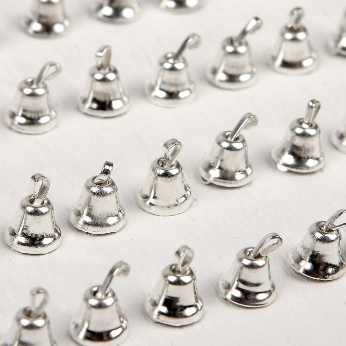Колокольчик для рукоделия, набор 40 шт., размер 1 шт. &mdash; 0,6 см, цвет серебряный